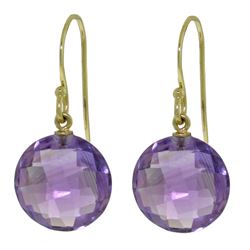 ALARRI 12 CTW 14K Solid Gold Lumiere Amethyst Earrings