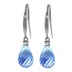 ALARRI 4.6 Carat 14K Solid White Gold Lose Yourself Blue Topaz Diamond Earrings