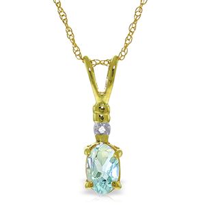 ALARRI 0.46 CTW 14K Solid Gold Prettier Than Ever Aquamarine Necklace