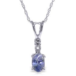 ALARRI 0.46 CTW 14K Solid White Gold Infuse Yourself Tanzanite Diamond Necklace