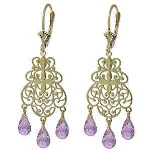 ALARRI 3.75 CTW 14K Solid Gold Mystere Amethyst Earrings