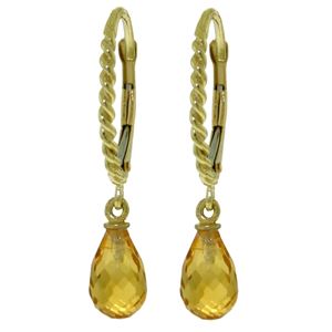 ALARRI 3 Carat 14K Solid Gold Athena Citrine Earrings