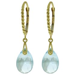 ALARRI 6 CTW 14K Solid Gold Aphrodite Blue Topaz Earrings