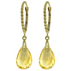 ALARRI 6 CTW 14K Solid Gold Aphrodite Citrine Earrings