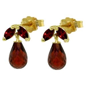 ALARRI 3.4 Carat 14K Solid Gold Love Interpretation Garnet Earrings