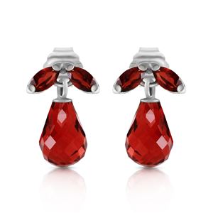 ALARRI 3.4 CTW 14K Solid White Gold High Principles Garnet Earrings