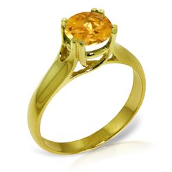 ALARRI 1.1 Carat 14K Solid Gold Love Claims Its Tune Citrine Ring