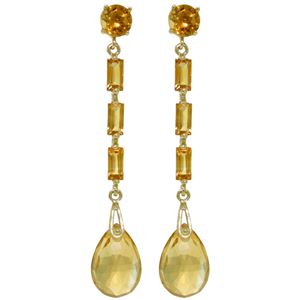 ALARRI 8.6 Carat 14K Solid Gold Boheme Citrine Earrings