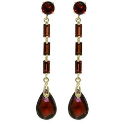 ALARRI 8.6 Carat 14K Solid Gold Boheme Garnet Earrings