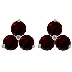 ALARRI 1.5 Carat 14K Solid White Gold Whatever It Takes Garnet Earrings