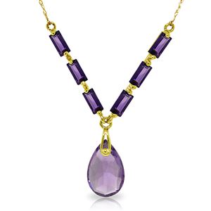 ALARRI 4.35 CTW 14K Solid Gold This Is Love Amethyst Necklace