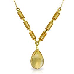 ALARRI 4.35 CTW 14K Solid Gold Time Stays Citrine Necklace