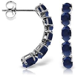 ALARRI 2.5 Carat 14K Solid White Gold Earrings Natural Sapphire