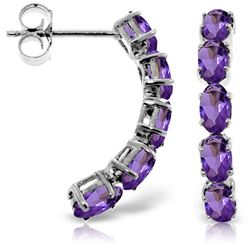 ALARRI 2.5 Carat 14K Solid White Gold Earrings Natural Amethyst