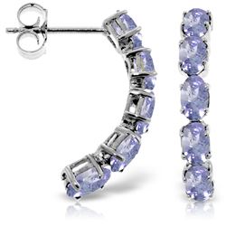 ALARRI 2.5 Carat 14K Solid White Gold Earrings Natural Tanzanite