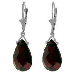 ALARRI 10.2 Carat 14K Solid White Gold Walking In Love Garnet Earrings