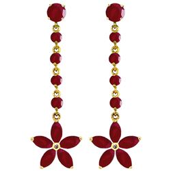 ALARRI 4.8 CTW 14K Solid Gold Chandelier Earrings Ruby