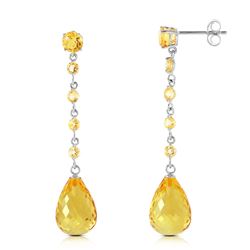 ALARRI 23 CTW 14K Solid Gold I Come In Peace Citrine Earrings