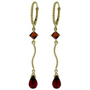 ALARRI 3.5 Carat 14K Solid Gold Rockstar Garnet Earrings