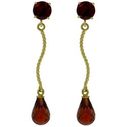 ALARRI 4.3 Carat 14K Solid Gold Danglings Earrings Natural Garnet