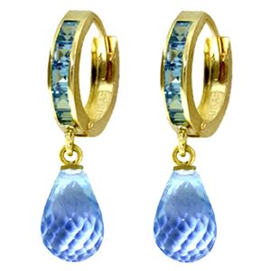 ALARRI 5.35 Carat 14K Solid Gold Olympia Blue Topaz Earrings