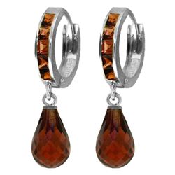 ALARRI 5.35 CTW 14K Solid White Gold Revamped Classic Garnet Earrings