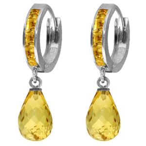 ALARRI 5.35 Carat 14K Solid White Gold Old Is New Citrine Earrings