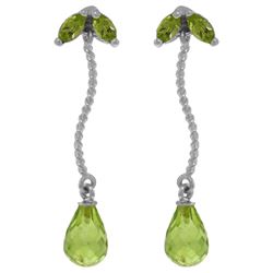 ALARRI 3.4 Carat 14K Solid White Gold Muse Of Joy Peridot Earrings