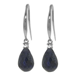 ALARRI 6.7 Carat 14K Solid White Gold Time To Unbottle Sapphire Diamond Earrings