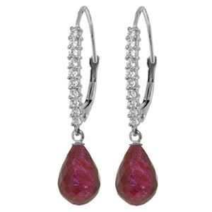 ALARRI 6.9 Carat 14K Solid White Gold I Amethyst Confident Ruby Diamond Earrings