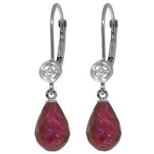 ALARRI 6.63 Carat 14K Solid White Gold Wordly Love Ruby Diamond Earrings