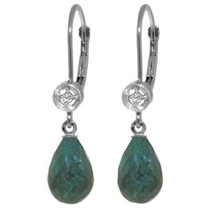 ALARRI 6.63 Carat 14K Solid White Gold I'm On Your Side Emerald Diamond Earrings