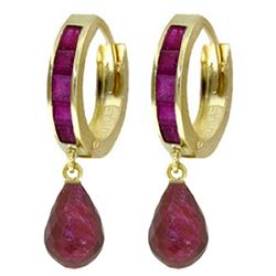 ALARRI 7.8 Carat 14K Solid Gold Olympia Ruby Earrings