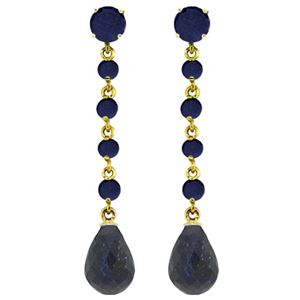 ALARRI 31.6 Carat 14K Solid Gold New View Sapphire Earrings