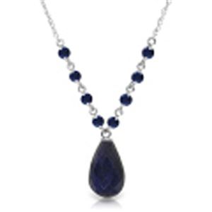 ALARRI 15.8 Carat 14K Solid White Gold In Abundance Sapphire Necklace