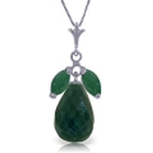 ALARRI 9.3 Carat 14K Solid White Gold Wonder Lately Emerald Necklace