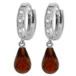 ALARRI 4.54 Carat 14K Solid White Gold Gamble On Love Garnet Diamond Earrings