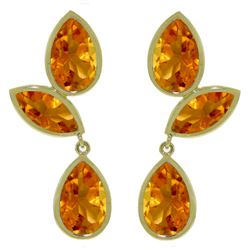 ALARRI 13 Carat 14K Solid Gold Alexandra Citrine Earrings