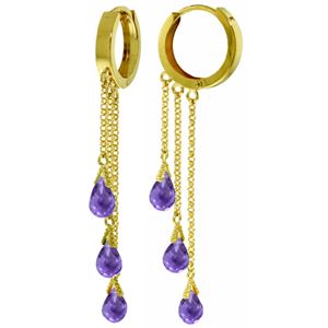 ALARRI 4.8 Carat 14K Solid Gold Paris Amethyst Earrings