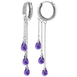 ALARRI 4.8 Carat 14K Solid White Gold Obsession Amethyst Earrings