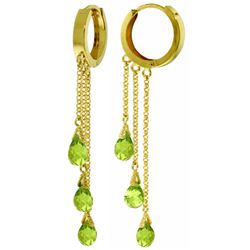 ALARRI 4.8 CTW 14K Solid Gold Paris Peridot Earrings