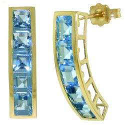 ALARRI 4.5 CTW 14K Solid Gold Valerie Blue Topaz Earrings