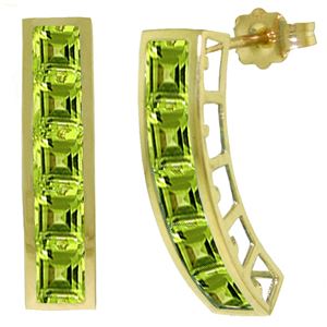 ALARRI 4.5 CTW 14K Solid Gold Valerie Peridot Earrings