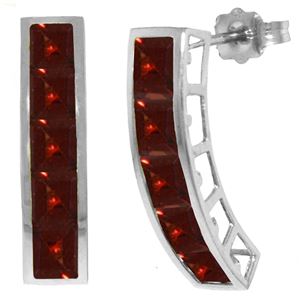 ALARRI 4.5 Carat 14K Solid White Gold Innocence Of Life Garnet Earrings