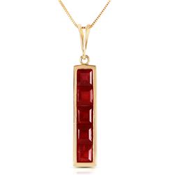 ALARRI 2.5 CTW 14K Solid Gold Sarajevo Ruby Necklace