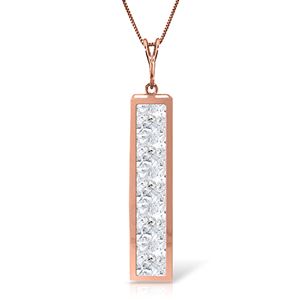 ALARRI 14K Solid Rose Gold Necklace w/ Natural Rose Topaz