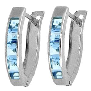 ALARRI 0.85 Carat Sterling Silver Just Starting Blue Topaz Earrings