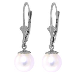 ALARRI 4 Carat Silver Leverback Earrings Natural Pearl