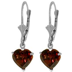 ALARRI 3.25 Carat Sterling Silver Desert Rose Garnet Earrings