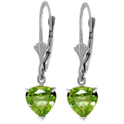 ALARRI 3.25 Carat Sterling Silver Rhythm In Tune Peridot Earrings